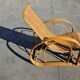Paire de chaises longues XXL Mid Century Modern en bambou et rotin