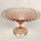 Coupe en cristal moulé de couleur rose
