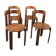 Lot Bruno Rey kush-co dark brown chairs