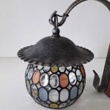 Retro wall light - Globe colored cloisonné glasses. - 1950-60