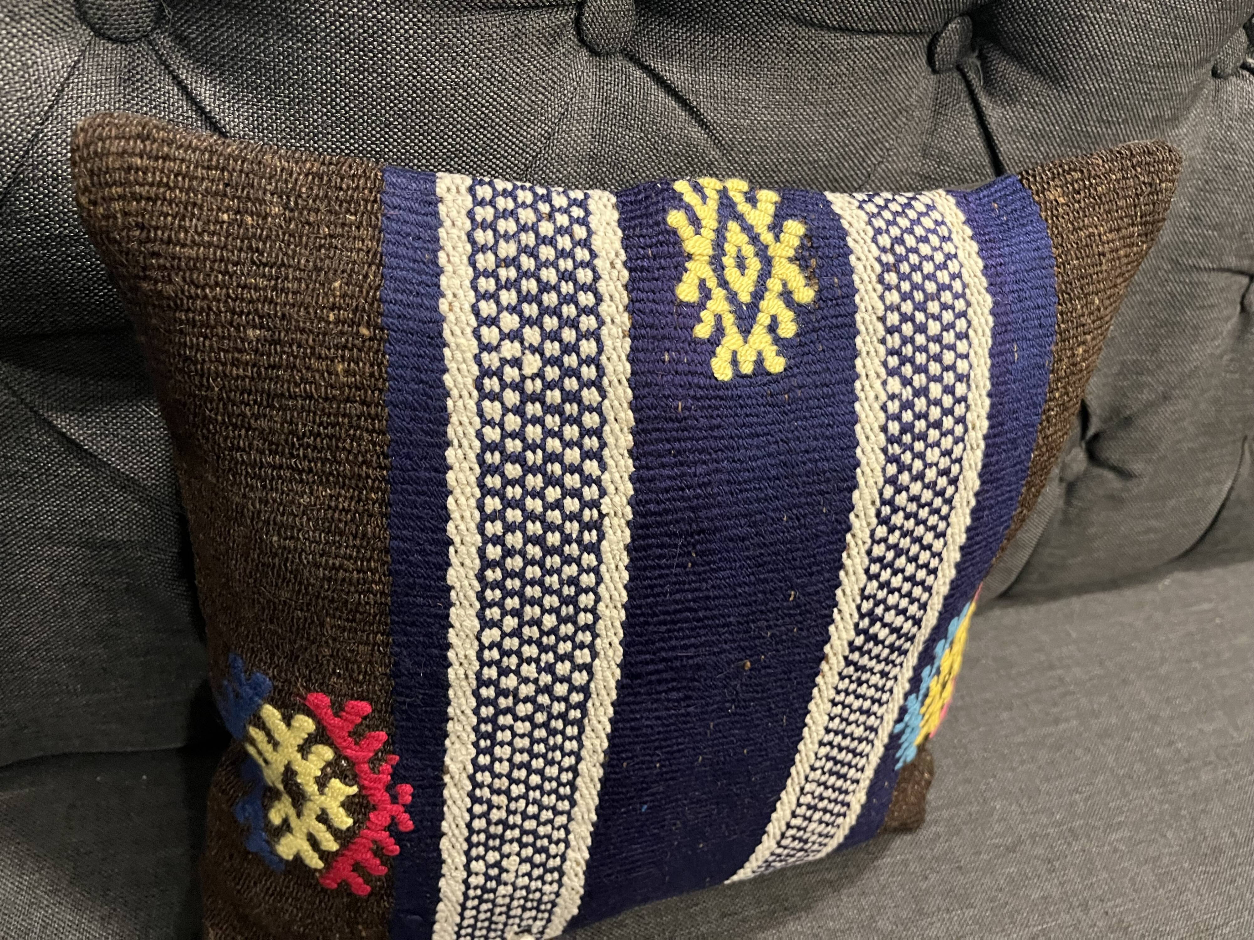 Black Wool Cushion Cover