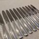 12 silver-plated dessert knives by the silversmith Ercuis, Senlis, 20.3 cm.
