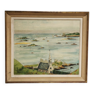 Tableau à l'huile par - 1958