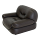 Dark brown leather Sapporo armchair for Mobil Girgi