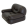 Dark brown leather Sapporo armchair for Mobil Girgi