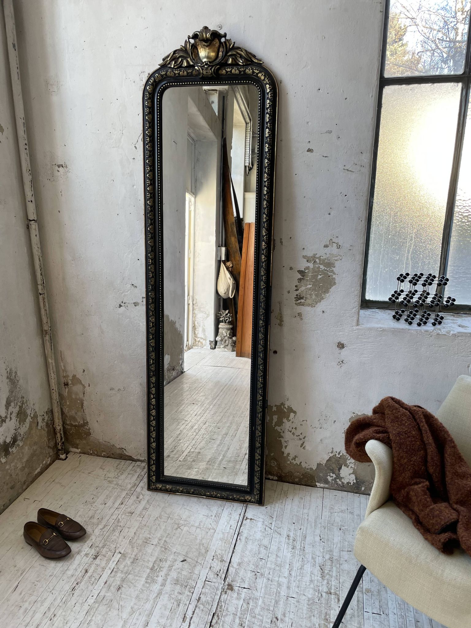 Miroir XXL blanc Louis Philippe 2m
