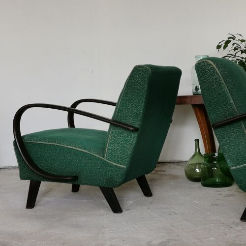 Paire de fauteuils art déco Type C par Jindrich Halabala pour Up Zavody