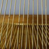 Vintage record holder in gold metal - for 50 vinyls