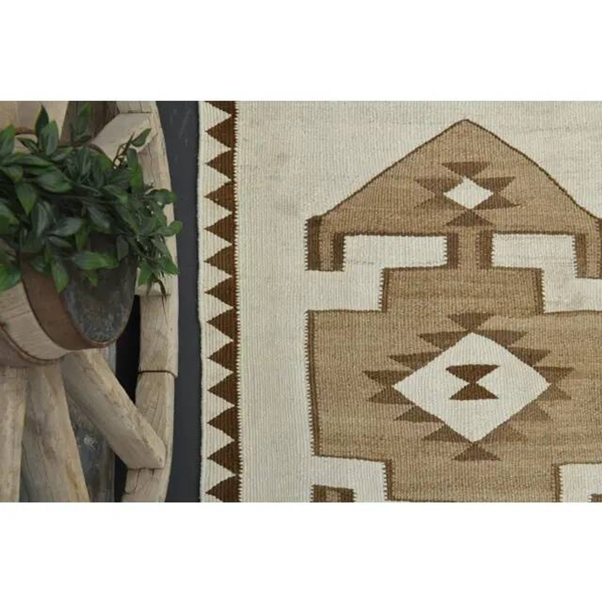 1970s Vintage Turkish Hand-Knotted Wool Cotton Beige Runner Rug 96x343