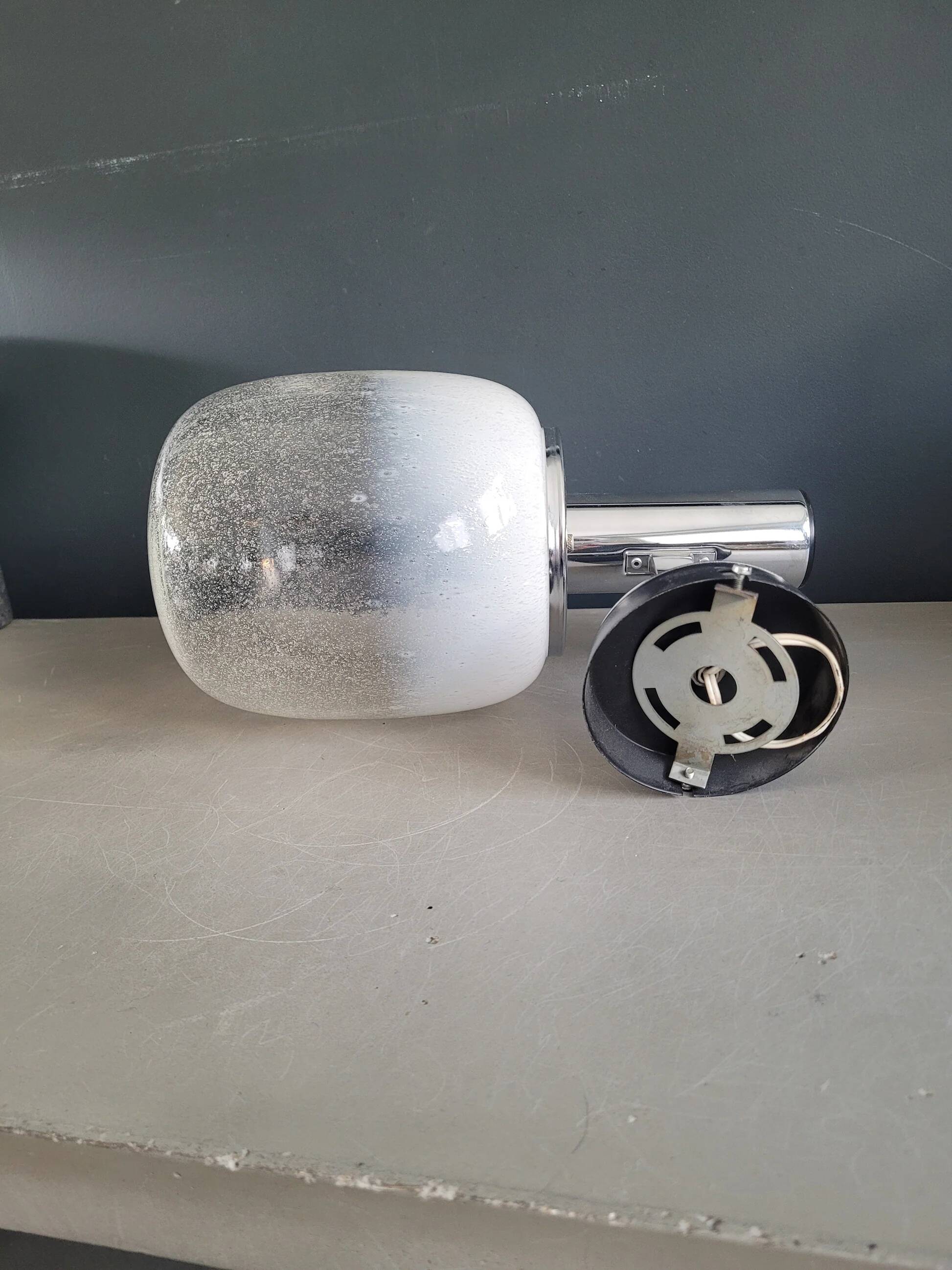 Targetti Sankey two-tone bubbled glass globe wall light - Ref 856