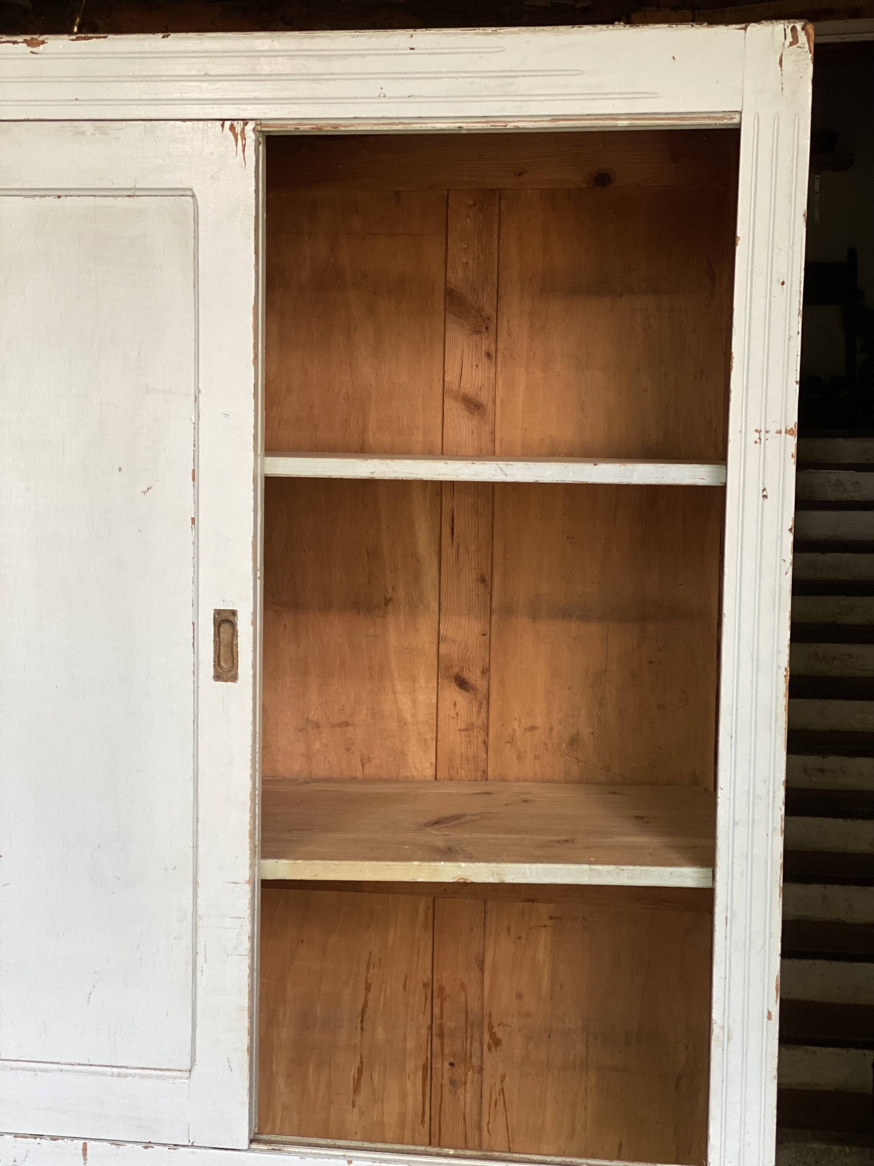 Vintage 1930-40 Parisian wardrobe with 4 sliding doors