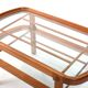 Oval Art Deco Sofa Table with Brass Dekor Denmark 1930s
