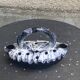 Midnight blue and white glazed ceramic flower pick, 1960/1970, vintage