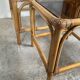 Duo of vintage rattan coffee tables from the 60s-70s