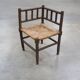 Vintage wooden coil corner chair