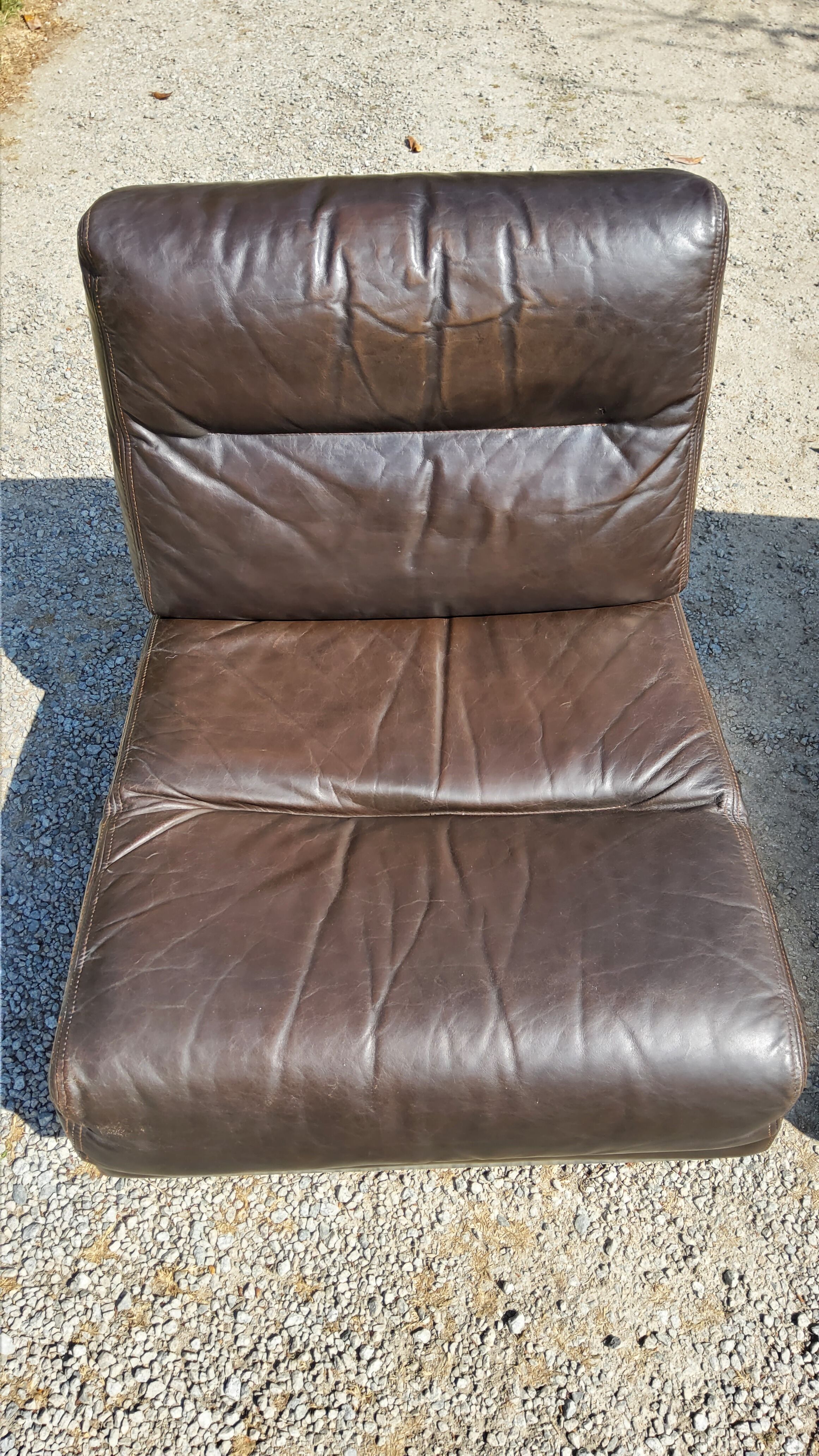 Pair of leather armchairs Roche Bobois from the 70s
