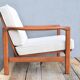 Original Scandinavian armchair, upholstered, beige corduroy, 1960s