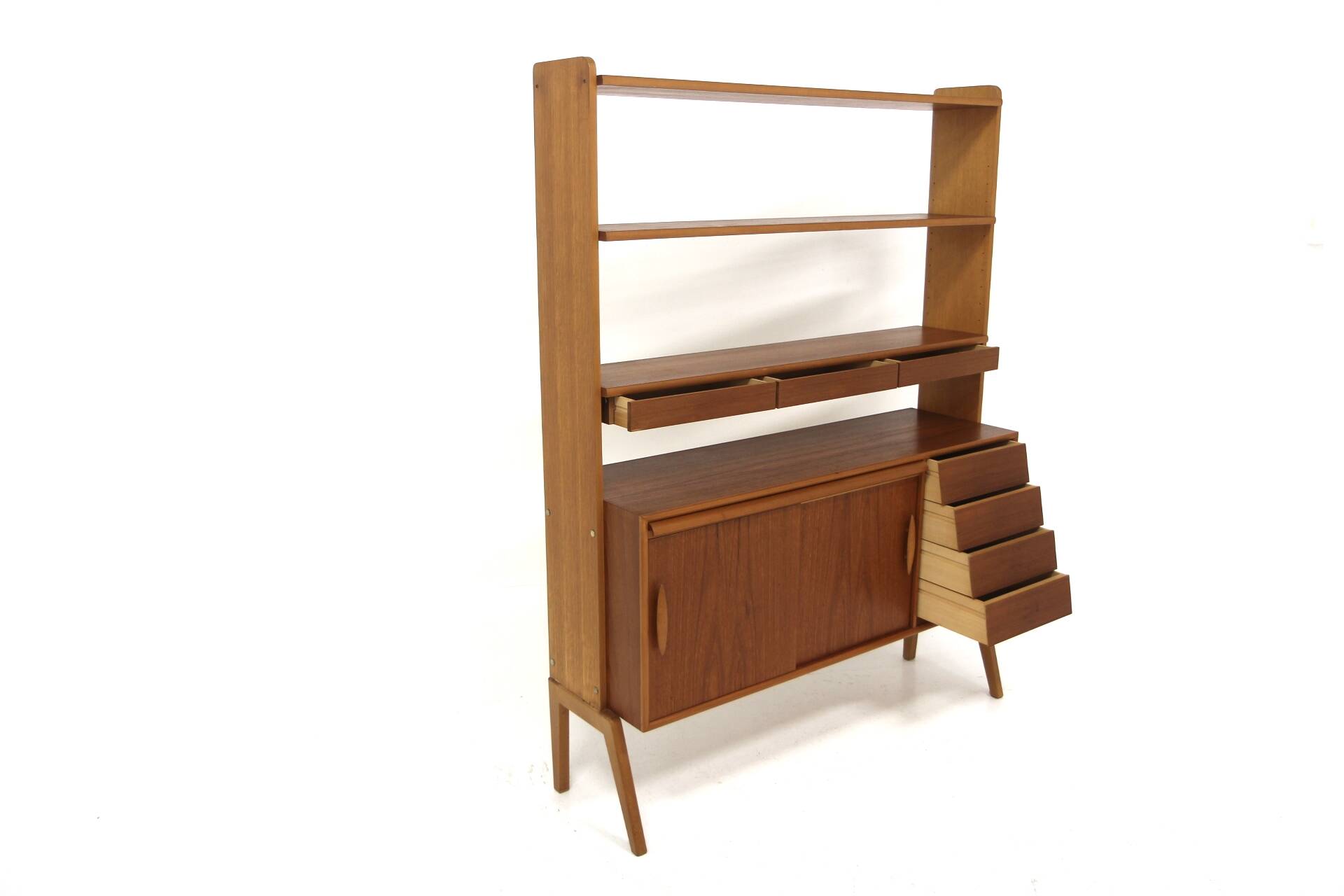 Scandinavian teak and oak secretary, Sweden, 1950