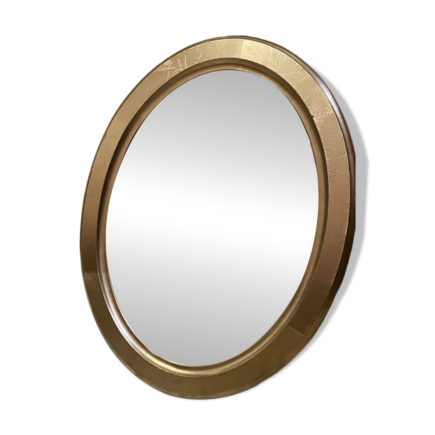 Oval gold medallion mirror – Classic style – 67 x 52 cm