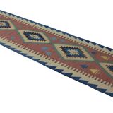Turkish Anatolian Handmade Vintage Area Kilim Rug 380 cm x 96 cm