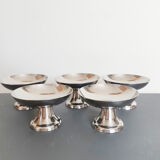 Ice cups or sorbet, vintage, stainless steel 18/10