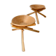 Paire de tabourets ethniques en rotin