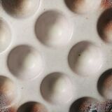 6 glazed ceramic snail plates