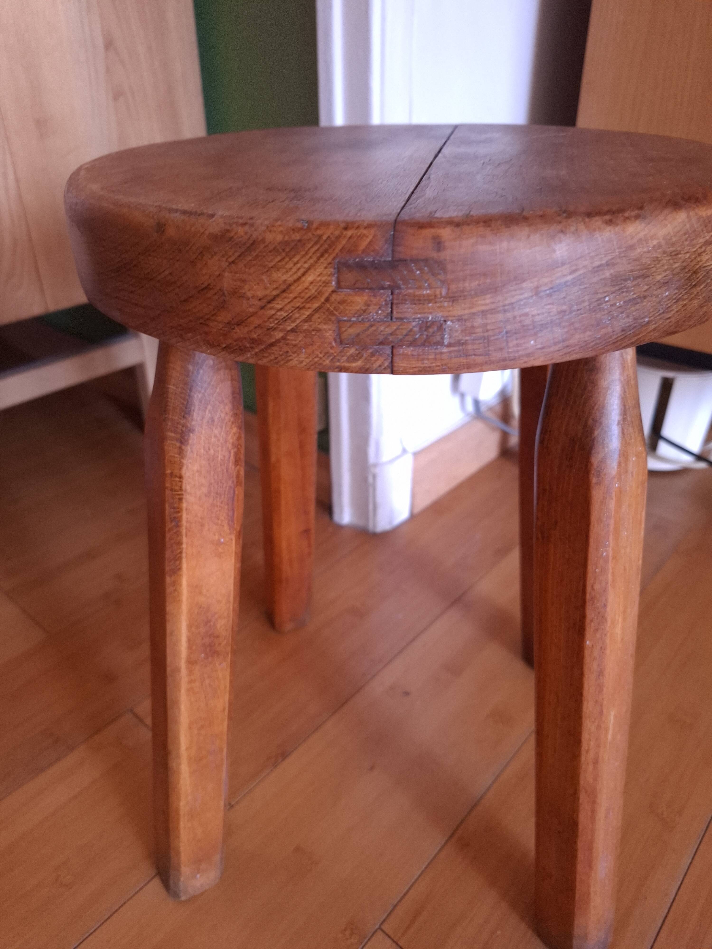 French work stool, pencil legs