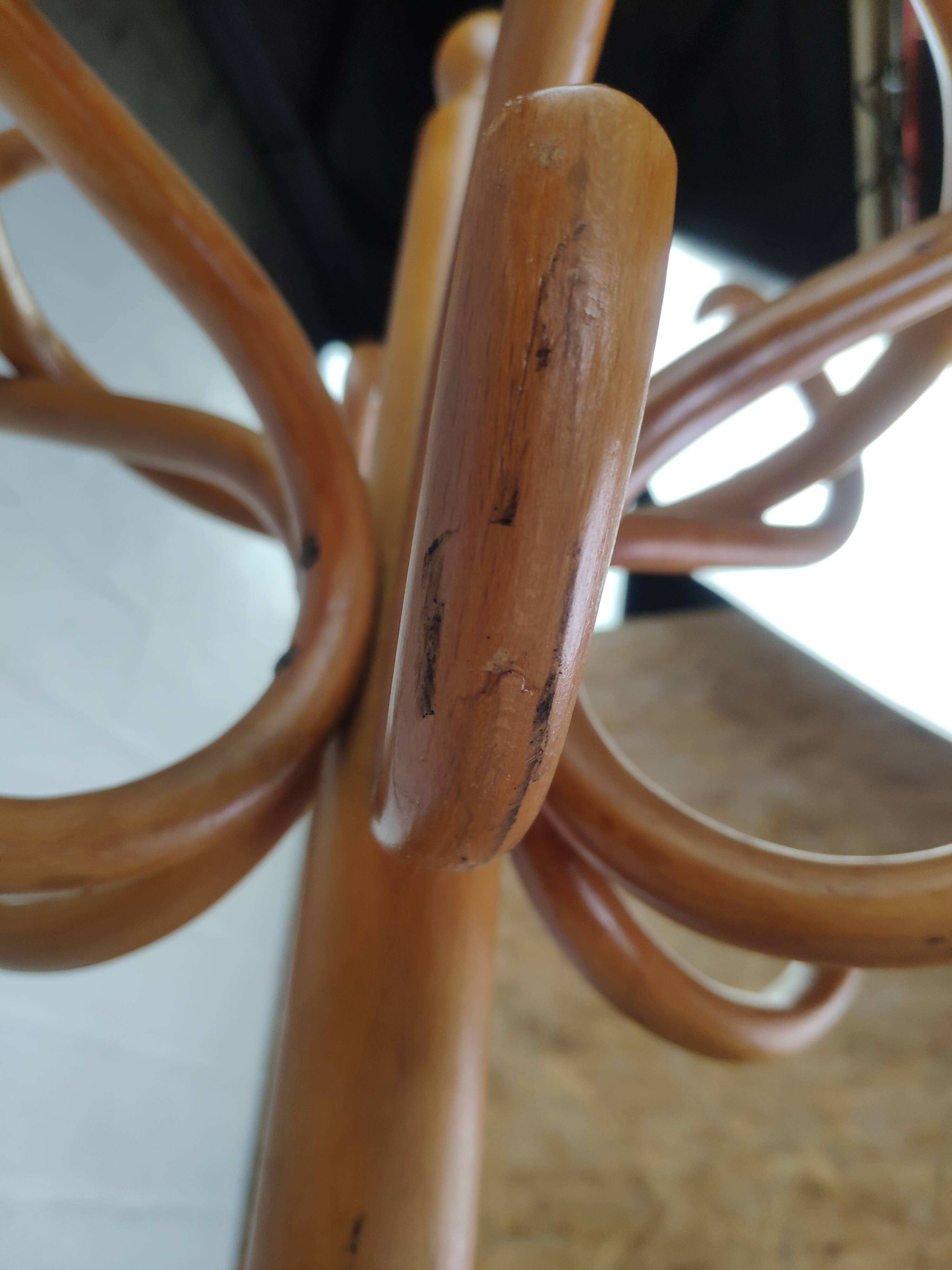 Vintage wooden parrot coat rack