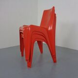 B1171 Fiberglass Stacking Chairs by Helmut Bätzner for Bofinger, 1960s, Set of 4