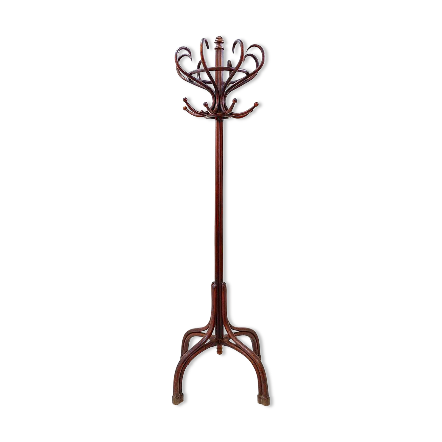 Grand portemanteau "Perroquet" en bois courbé style Thonet – Début du 20ème siècle