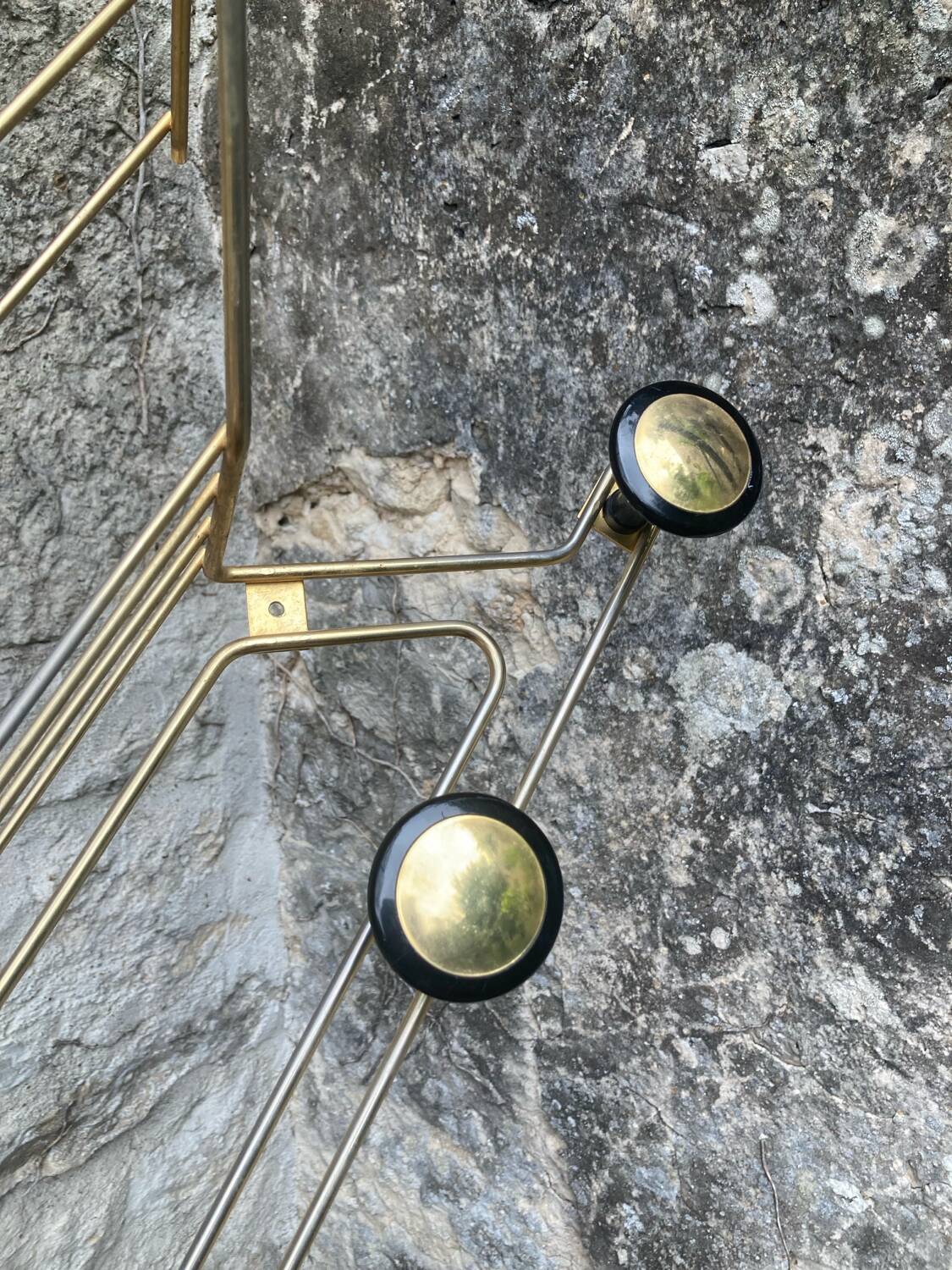 Vintage wall-mounted coat rack