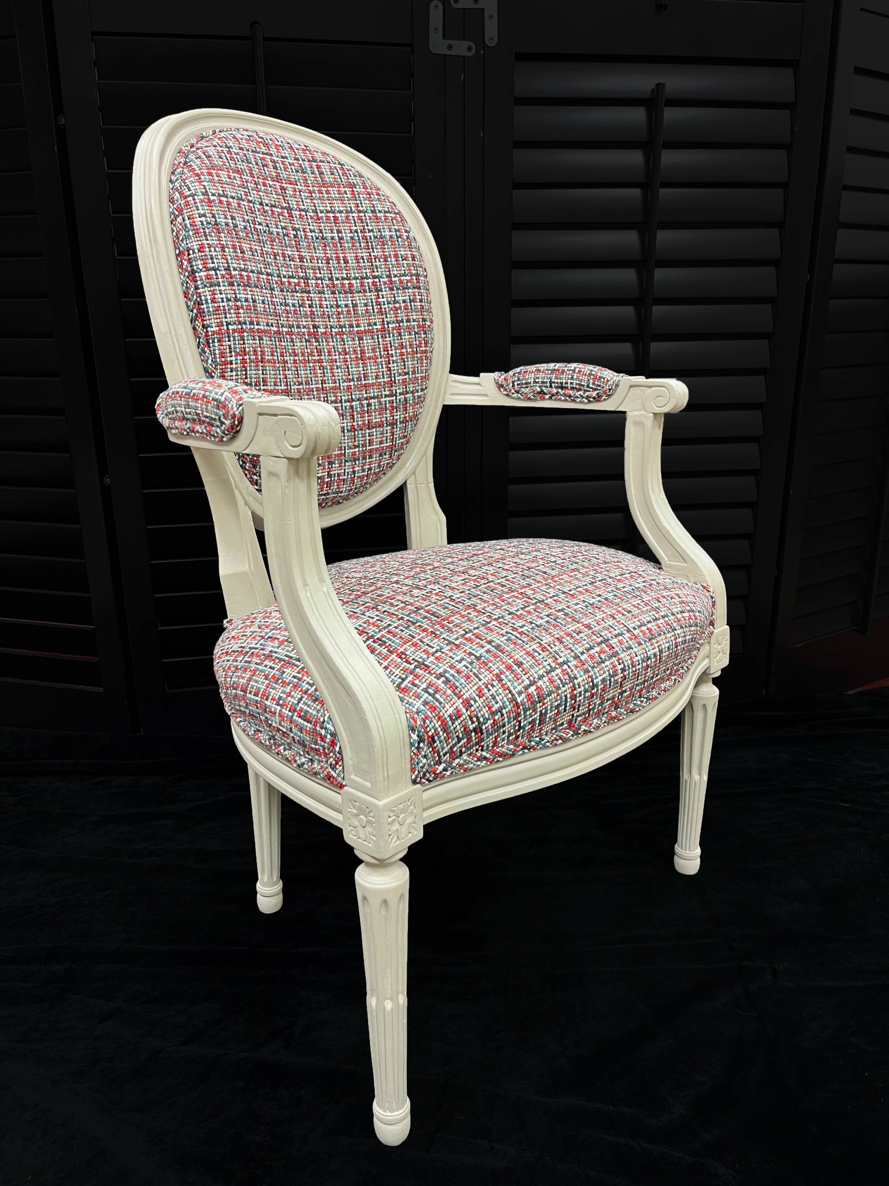 Pair of LOUIS XVI style armchairs completely restored