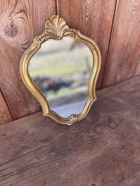 Small antique gilded mirror 30x22cm