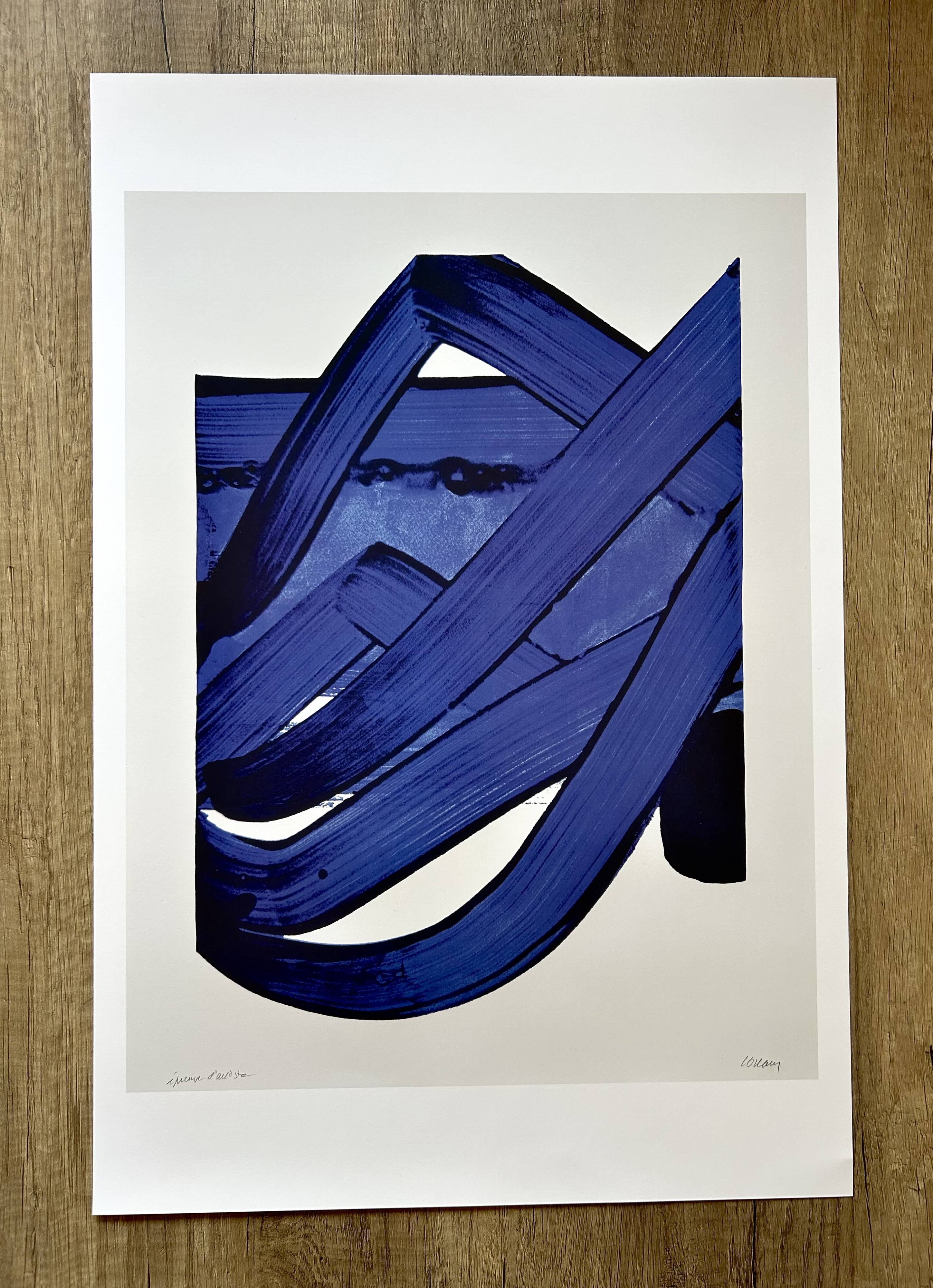 Pierre Soulages - Superbe Affiche d'après Sérigraphie 18 - 1988