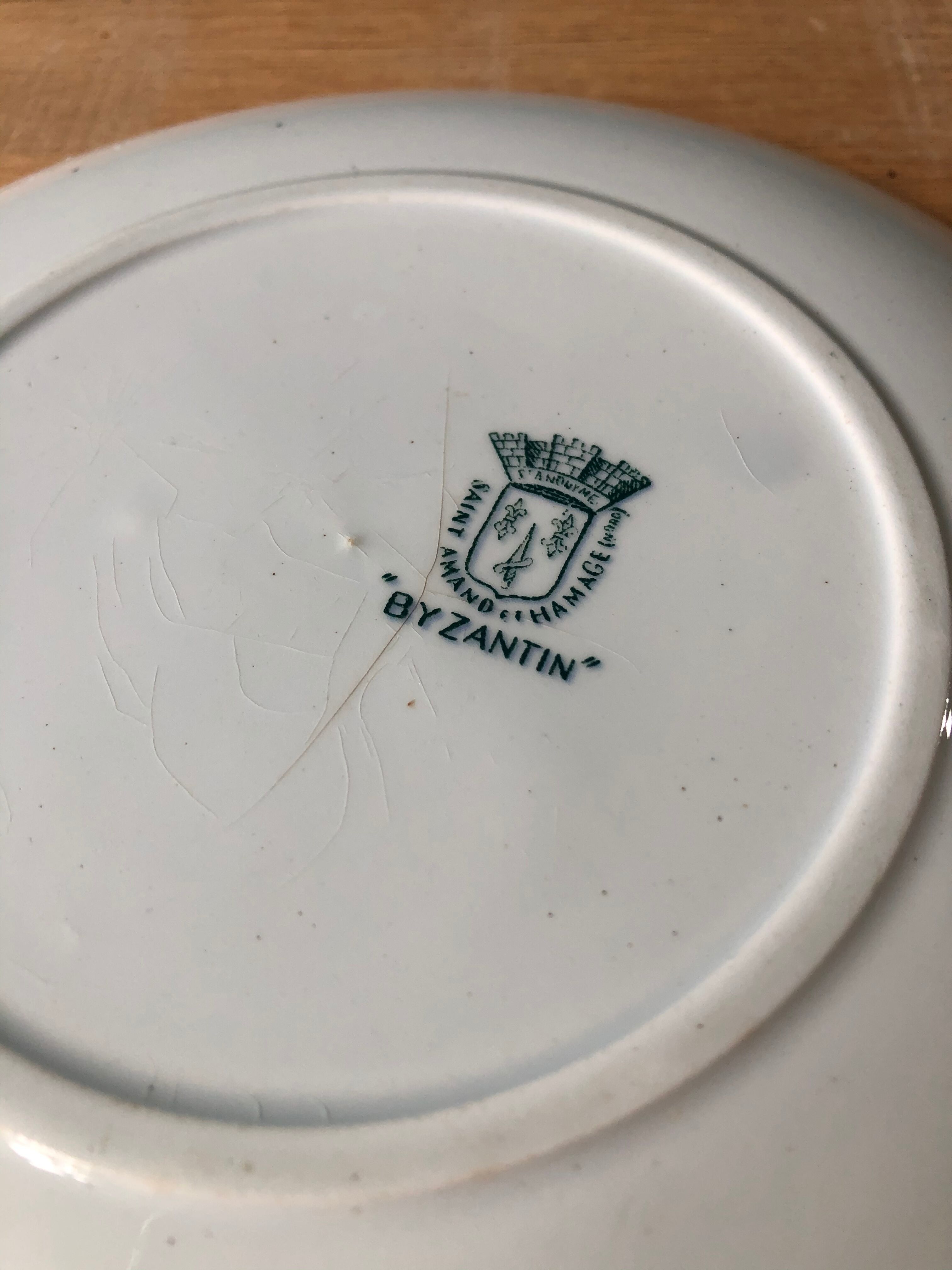 Plate 19th model "Byzantine" Saint Amand & Hamage