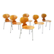 Six Ant Chairs in Teak by Arne Jacobsen for Fritz Hansen