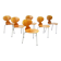 Six Ant Chairs in Teak by Arne Jacobsen for Fritz Hansen