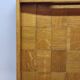 Vintage scandinavian serving tray in marquetry wood