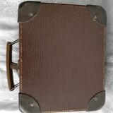 Old metal cardboard suitcase