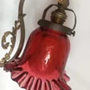 Ancienne lampe de table en bronze fin XIXe S. - Etat de marche - Hauteur 33 cm