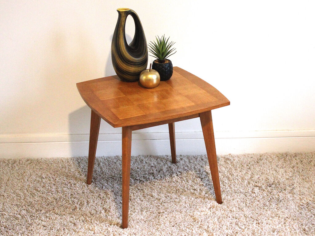 Scandinavian-style vintage wooden coffee table