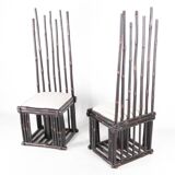 Pair of bamboo chairs