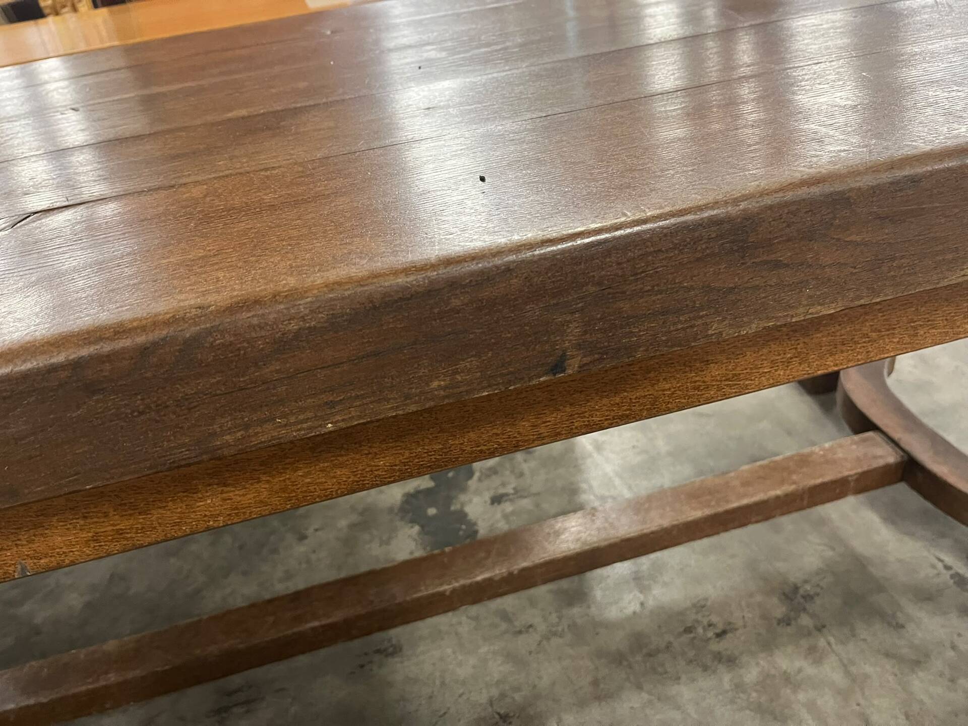Table à manger vintage XL en bois massif