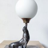 Art deco lamp sea lion