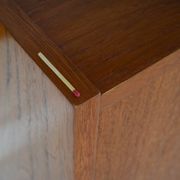 Modular shelving in teak veneer, Denmark, 1970s