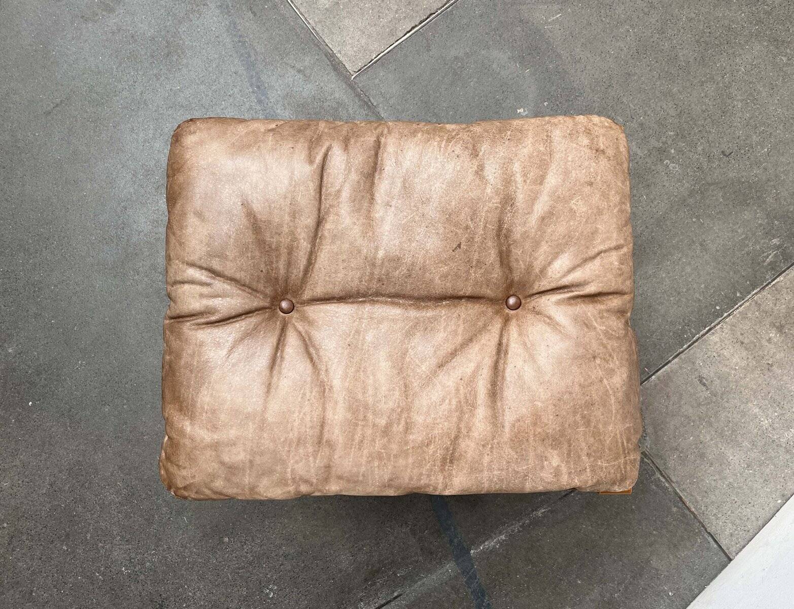 Modern Mid-Century Norwegian Siesta Pouf in Leather by Ingmar Relling for Westnofa, 1960s