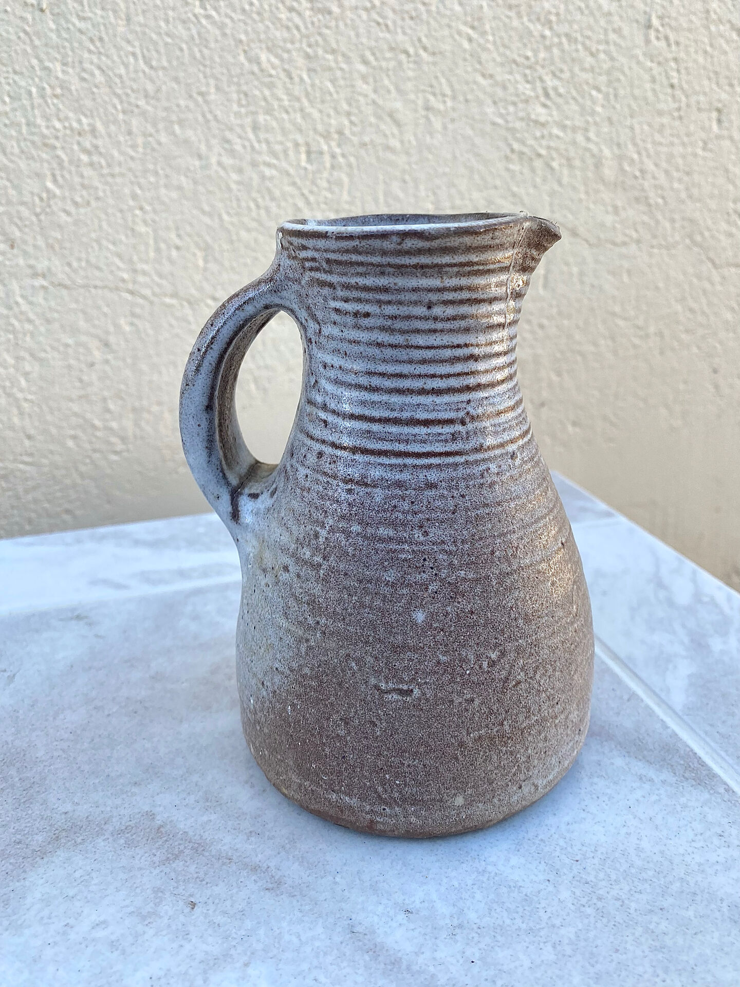 Stoneware jug Norbert Pierlot the tawny owl