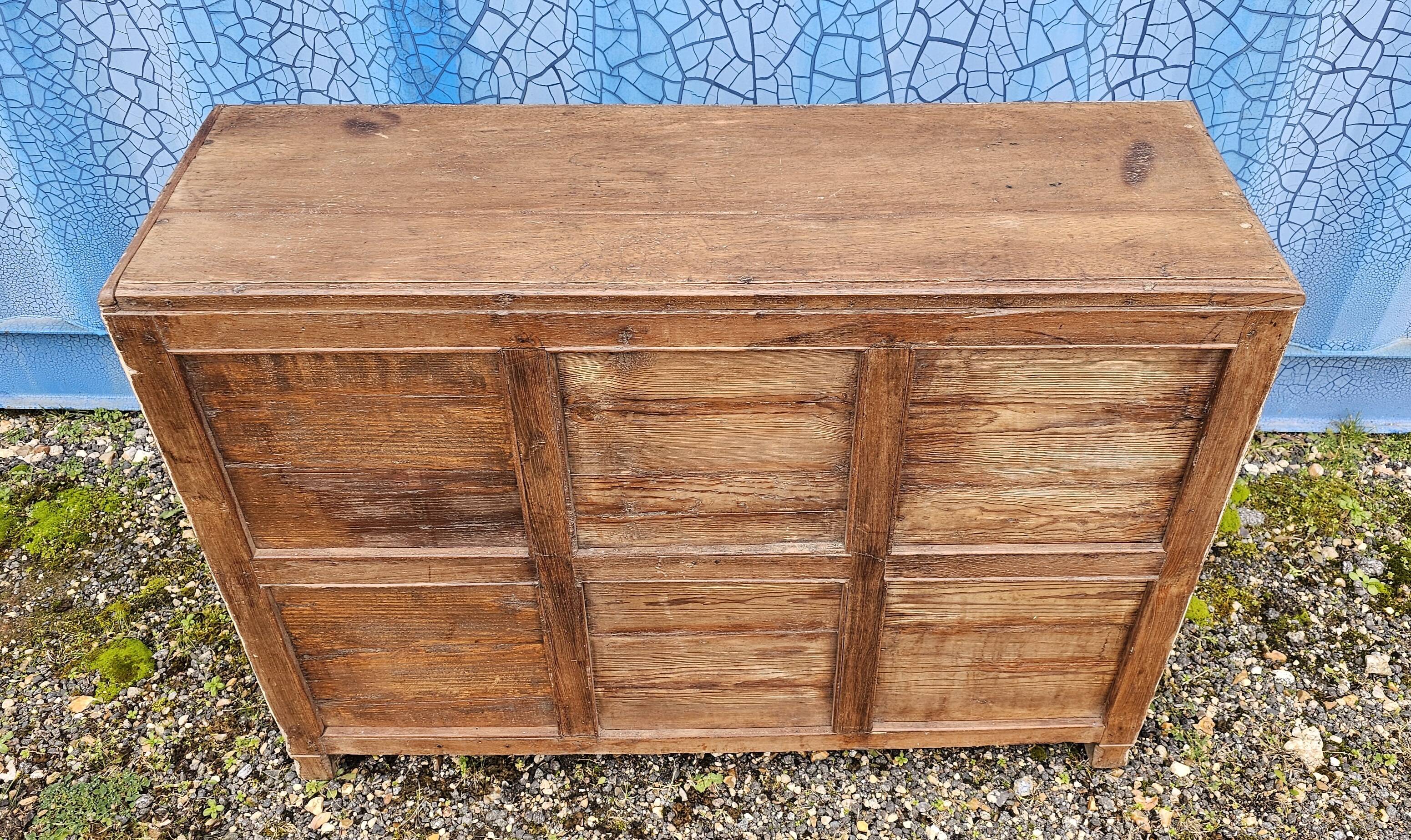 Vintage glass-fronted teak sideboard