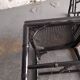 Black lacquered chair, faux bamboo, Chippendale, Jonathan Adler